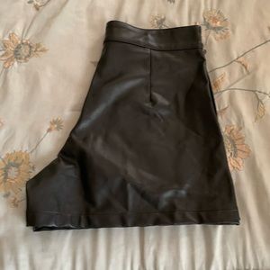 Leather look new short